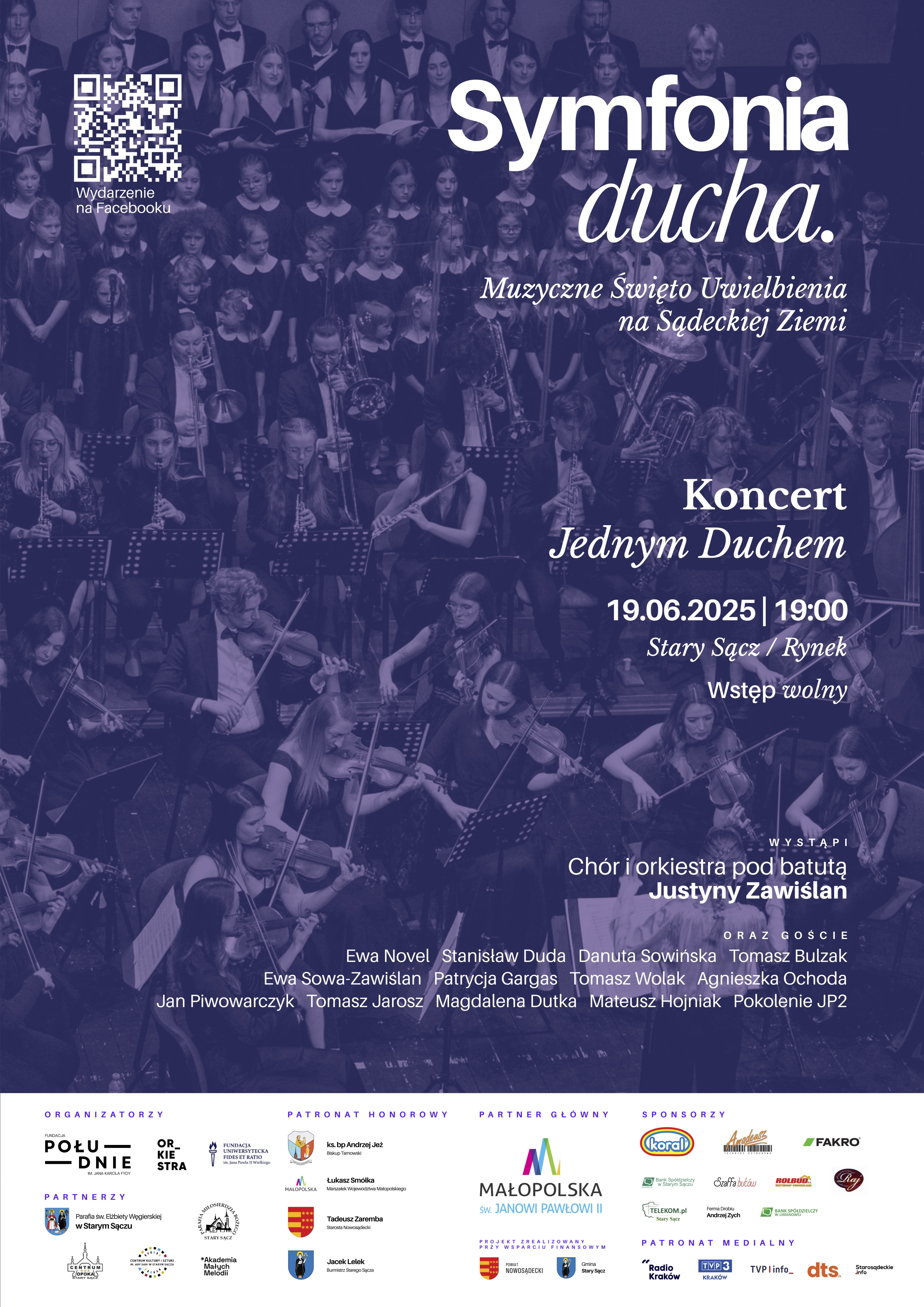 Piękny koncert na Ołtarzu Papieskim 15 czerwca na Mszy Świętej i 19 czerwca na rynku Starego Sącza